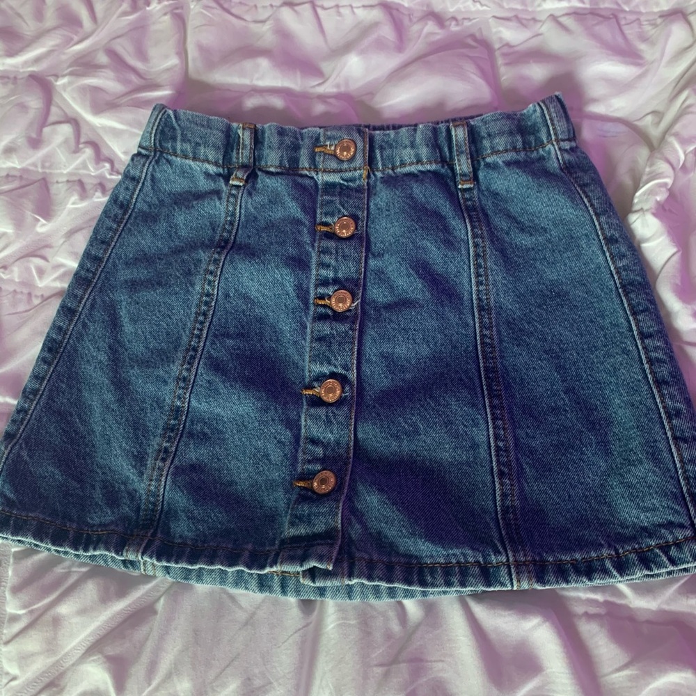 Dark wash jean skirt